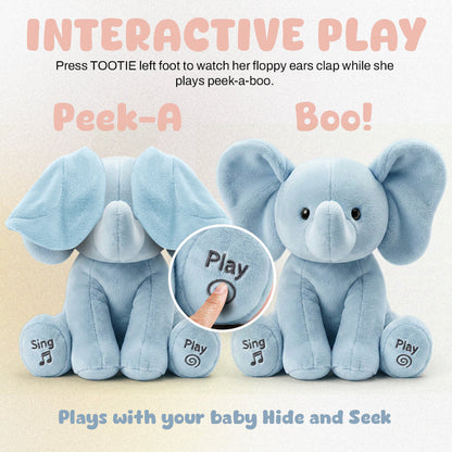 🐘Tootie – Animated Singing Elephant Plush with Flapping Ears🎶