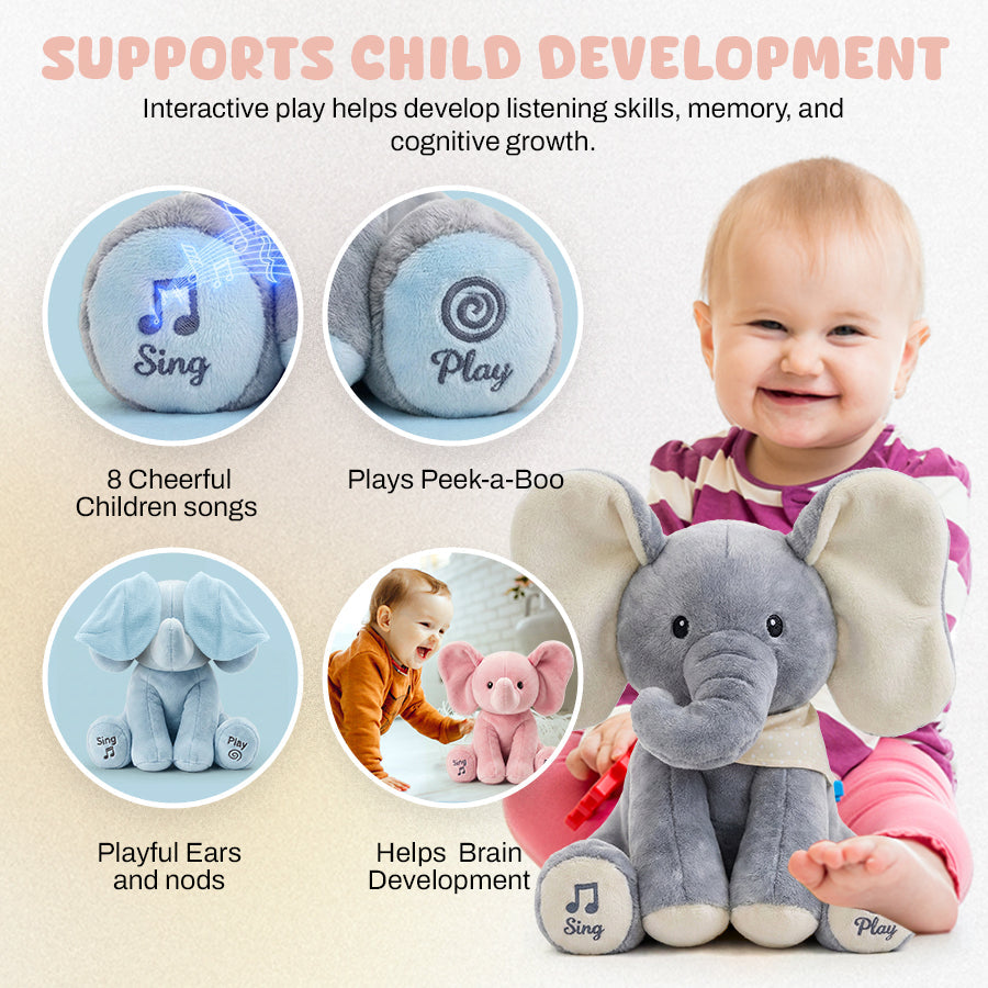 🐘Tootie – Animated Singing Elephant Plush with Flapping Ears🎶