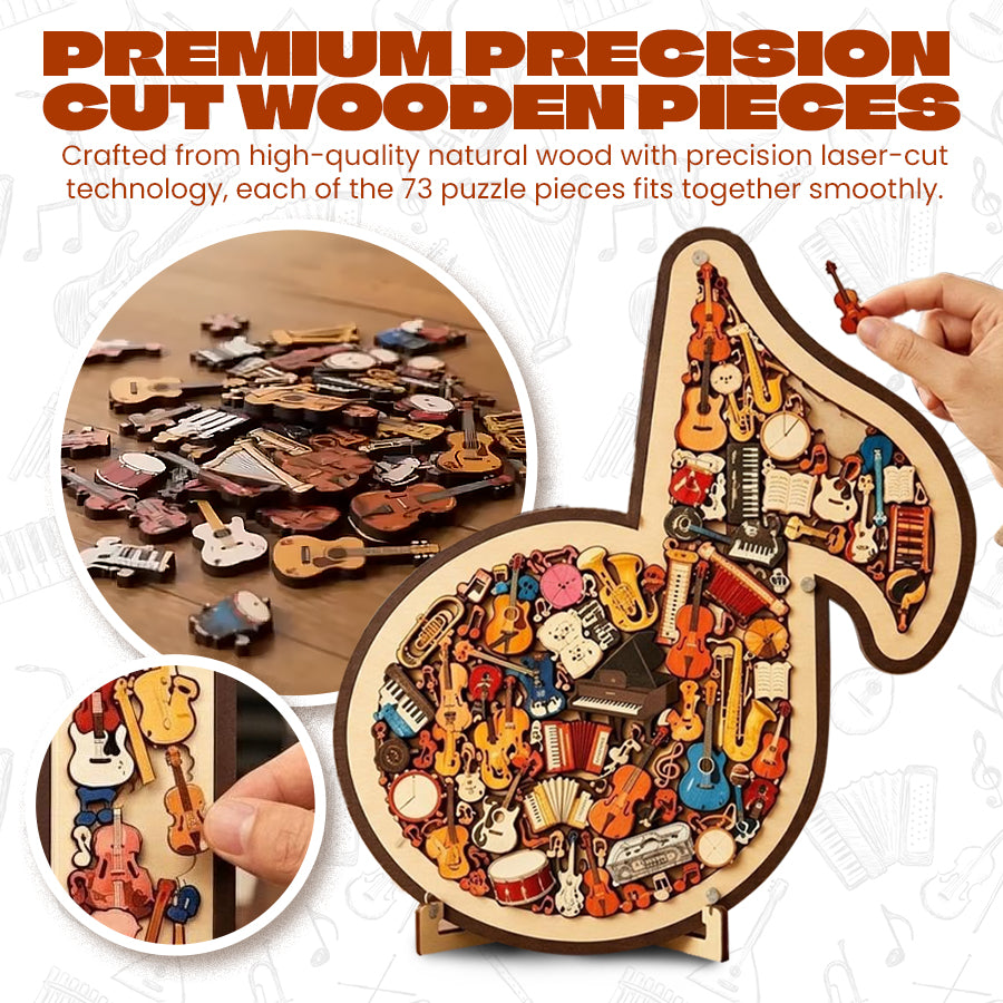 ⌛Limited-time offer🎶Wooden Musical Note Jigsaw Puzzle🧩