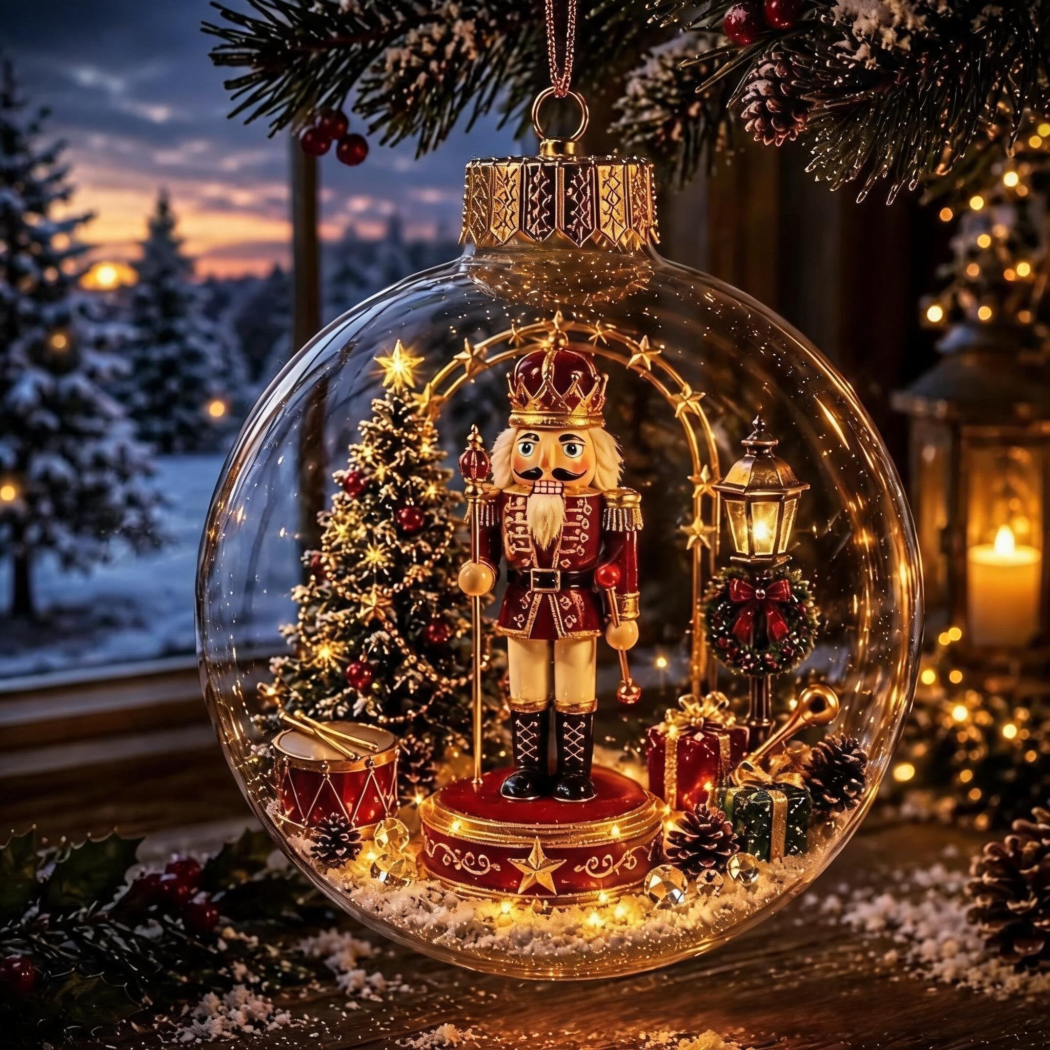 🎄Glowing Christmas Diorama Ornament 👼