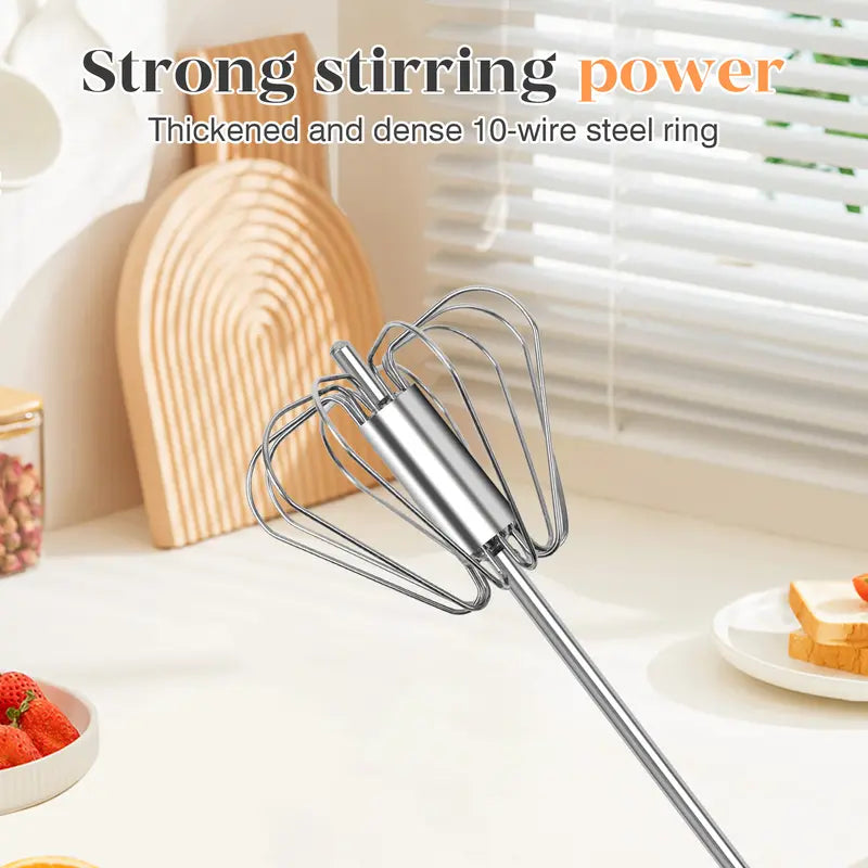 Rustproof Hand Push Whisk For Baking & Daily Drinks✨