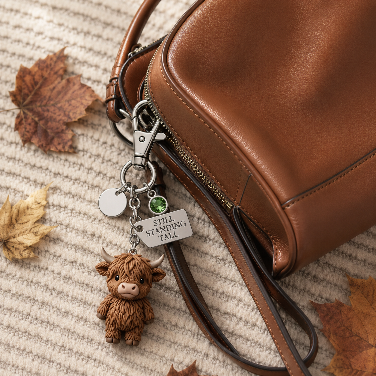 🐮A Little Highland Cow For You Keychain: Your Daily Reminder of Quiet Strength