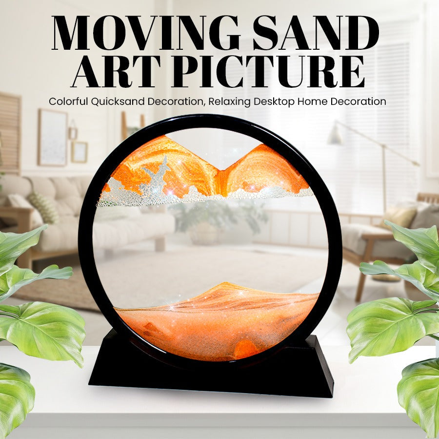 Moving Sand Art Picture – 3D Flowing Sandscape Decor