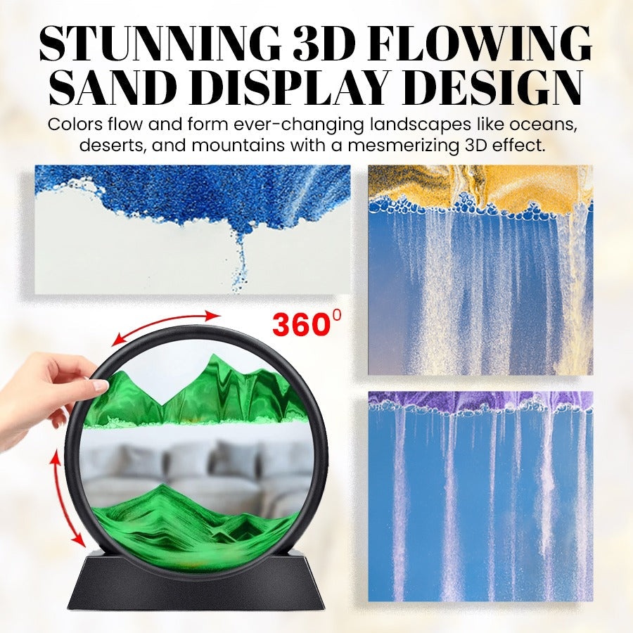 Moving Sand Art Picture – 3D Flowing Sandscape Decor