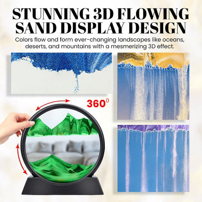 Moving Sand Art Picture – 3D Flowing Sandscape Decor