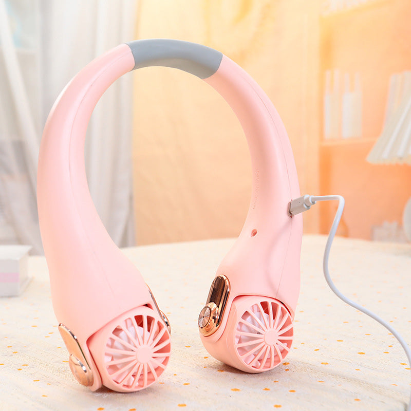 🍃 Neck Air Conditioner Fan – Ultra‑quiet, 360° rotating, 3 speeds. Hands‑free cooling, long battery. Summer essential!
