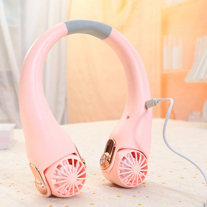 🍃 Neck Air Conditioner Fan – Ultra‑quiet, 360° rotating, 3 speeds. Hands‑free cooling, long battery. Summer essential!