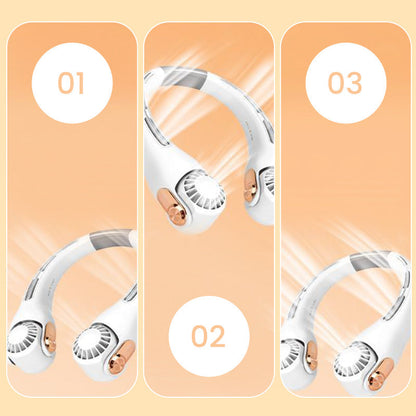 🍃 Neck Air Conditioner Fan – Ultra‑quiet, 360° rotating, 3 speeds. Hands‑free cooling, long battery. Summer essential!